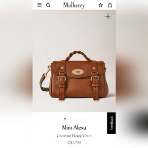MULBERRY Mini Alexa (Chestnut) AUTHENTIC